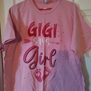 Gender Reveal Women's XL.  Gigi Says GIRL.